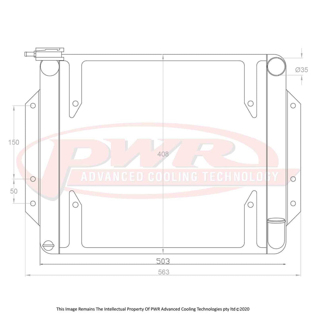 DATSUN 1600 CA18 Engine (1968 - 1973) 2-Pass 42mm Radiator with 16" SPAL Fan Mounts