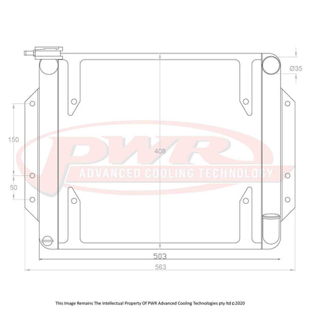 DATSUN 1600 CA18 Engine (1968 - 1973) 2-Pass 42mm Radiator with 16" SPAL Fan Mounts