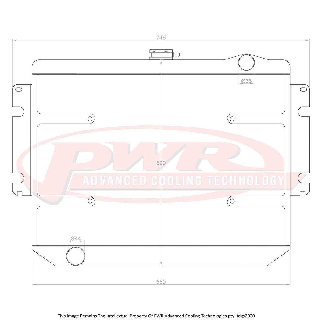CHRYSLER Valiant CL 6cyl Engine (1977 - 1979) 55mm Radiator with 16" SPAL Fan Mounts
