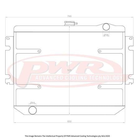 CHRYSLER Valiant CL 6cyl Engine (1977 - 1979) 55mm Radiator with 16" SPAL Fan Mounts