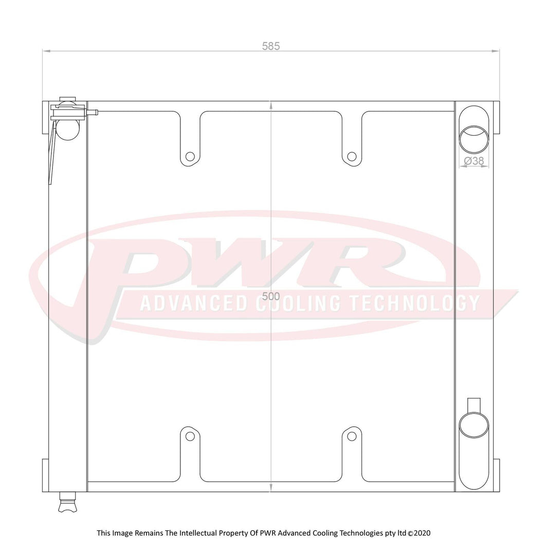 MAZDA RX7 FC Series 5 13BT Rotary Engine (1989 - 1992) 2-Pass 55mm Radiator with 16" SPAL Fan Mounts