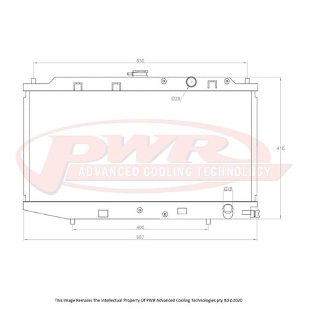 HONDA CR-X EF B16A Engine (1988 - 1991) 42mm Radiator