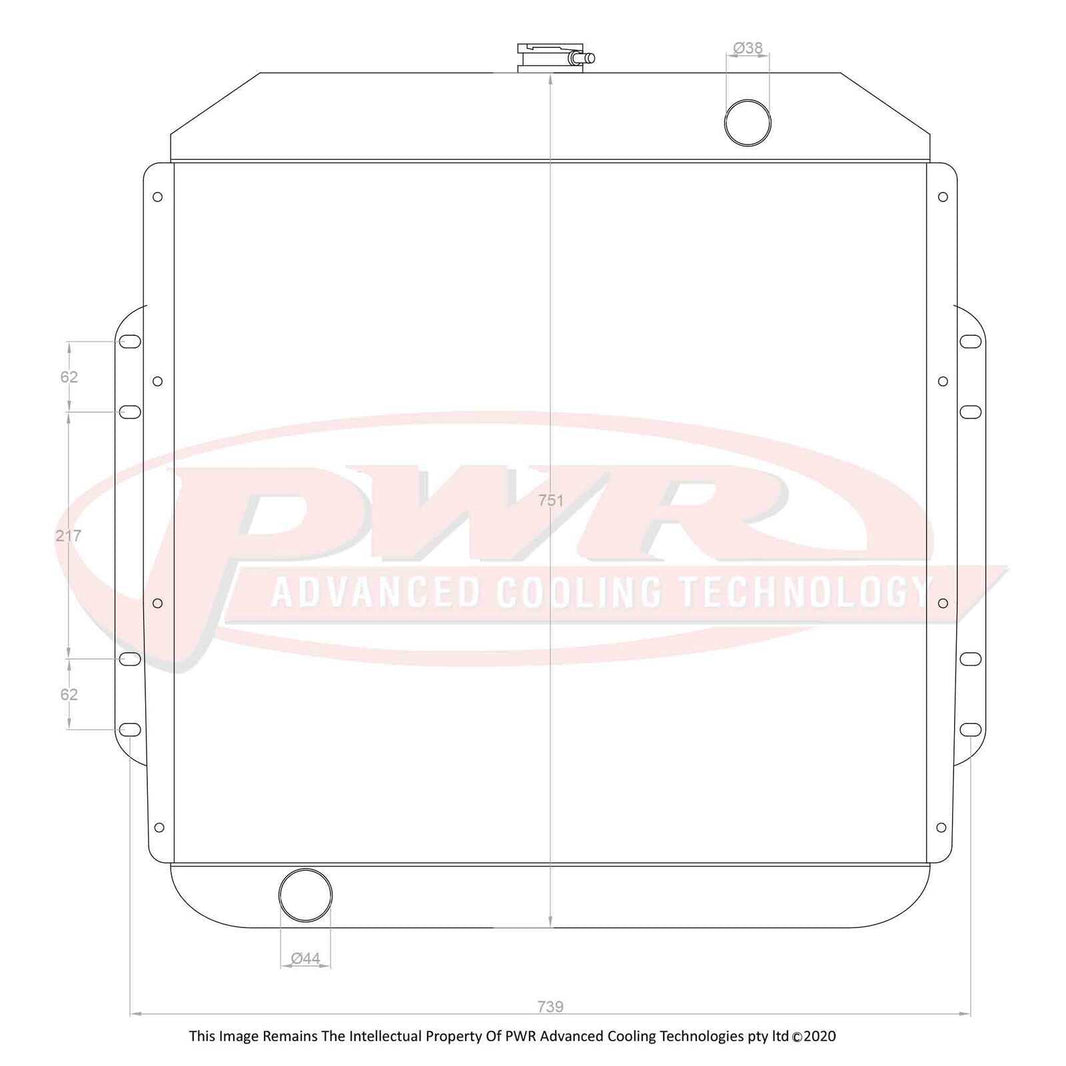 FORD F350 V8 Engine (1973 - 1979) 68mm Radiator
