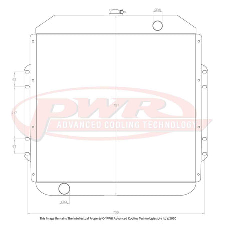 FORD F350 V8 Engine (1973 - 1979) 68mm Radiator