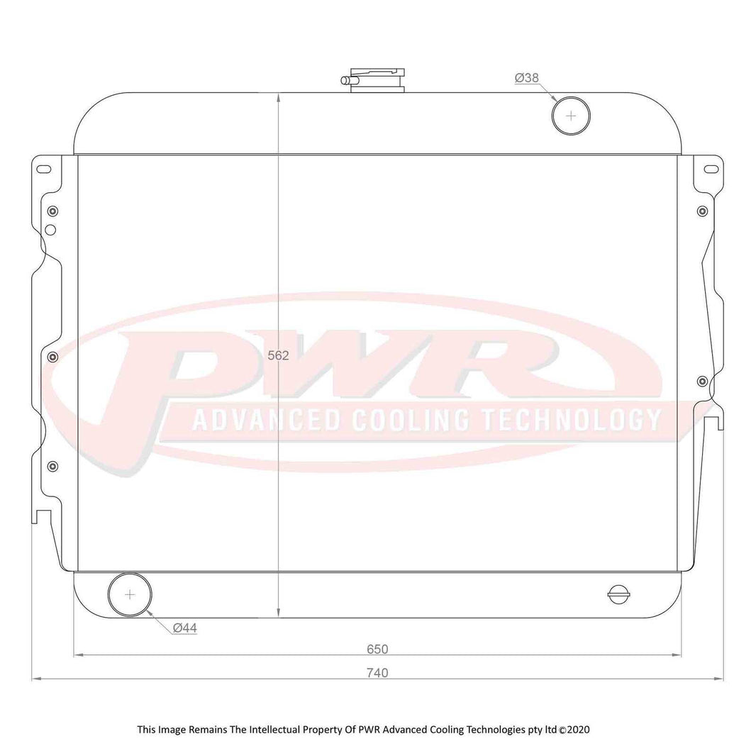 CHRYSLER Valiant Charger 6cyl Engine (1971 - 1978) 55mm Radiator