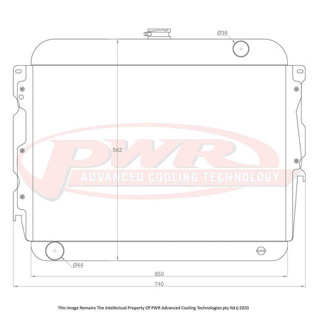 CHRYSLER Valiant Charger 6cyl Engine (1971 - 1978) 55mm Radiator