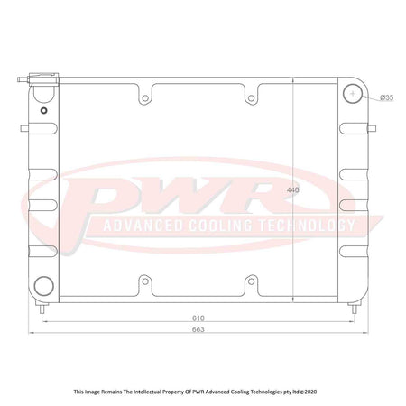 HOLDEN Commodore VP, VR, VS LS1 Engine (1991 - 2000) 55mm Radiator with 16" SPAL Fan Mounts