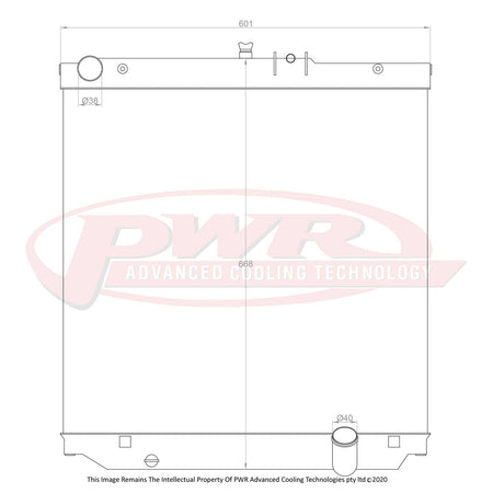 TOYOTA Landcruiser 70 Series 1VDFTV Engine (2007 - Current) 55mm Radiator