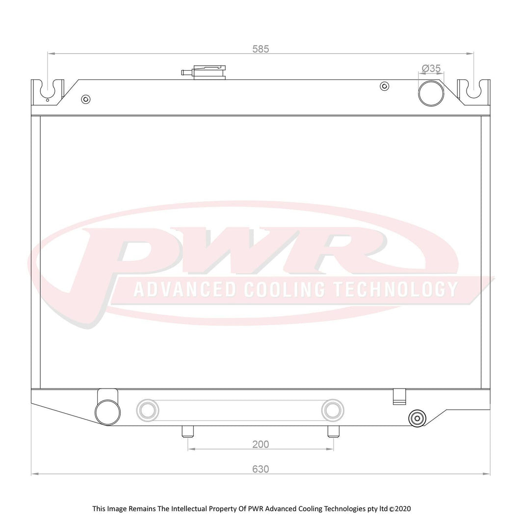 TOYOTA Celica A60 4cyl Engine Automatic Transmission (1981 - 1985) 42mm Radiator
