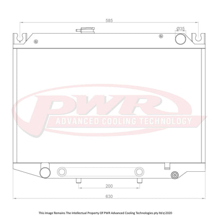 TOYOTA Celica A60 4cyl Engine Automatic Transmission (1981 - 1985) 42mm Radiator
