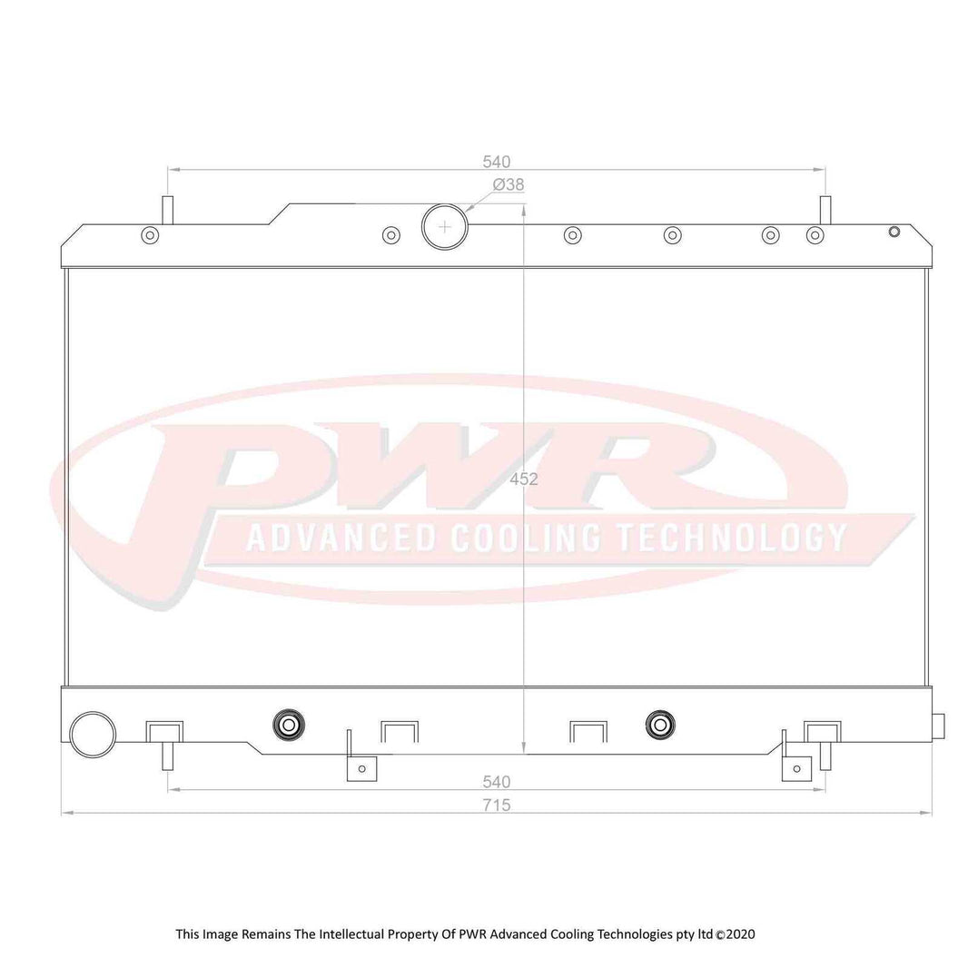 SUBARU Liberty B4 4cyl Turbo Engine Automatic Transmission (2001 - 2003) 42mm Radiator