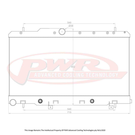 SUBARU Liberty B4 4cyl Turbo Engine Automatic Transmission (2001 - 2003) 42mm Radiator