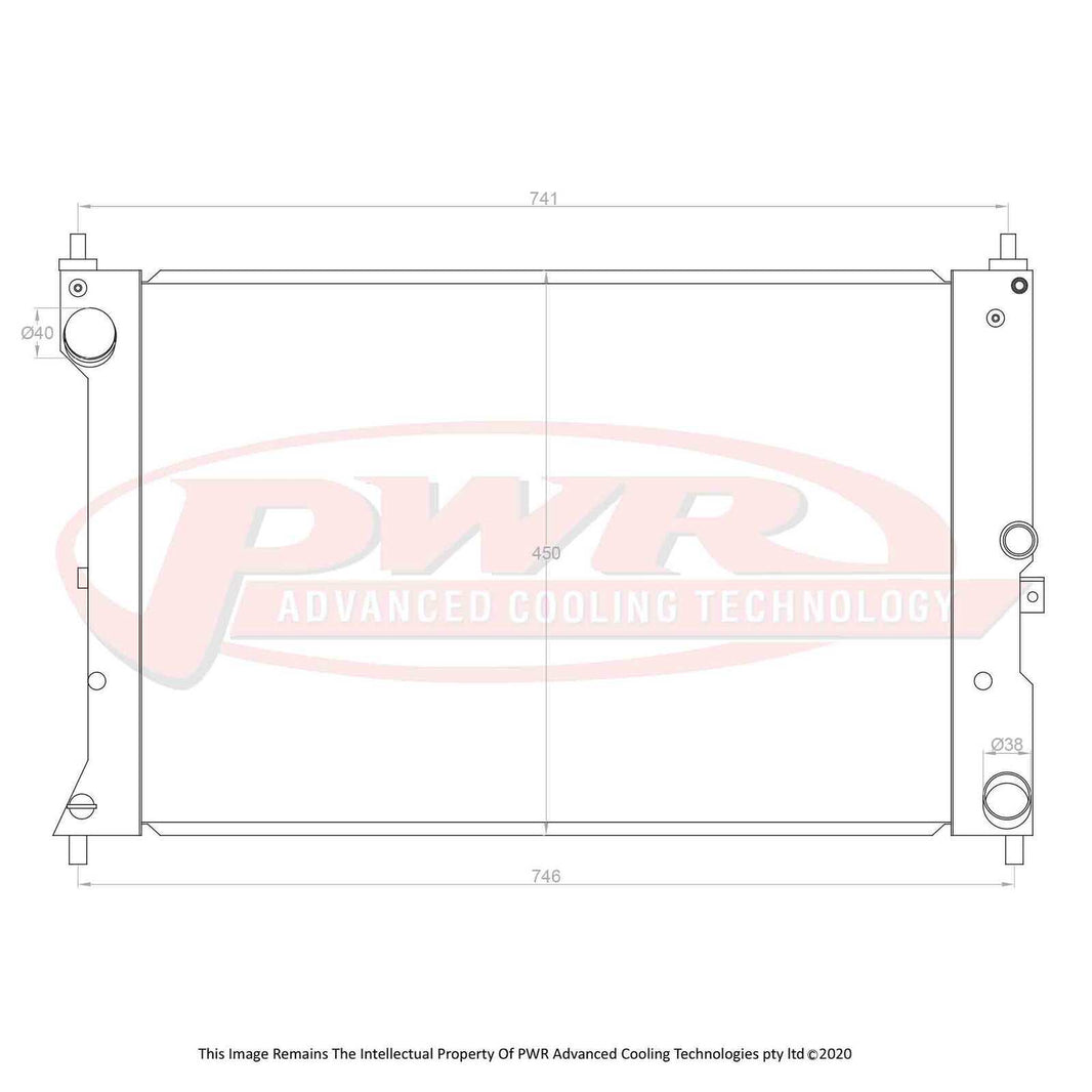 FORD Falcon FG 6cyl Turbo Engine (2008 - 2014) 42mm Radiator