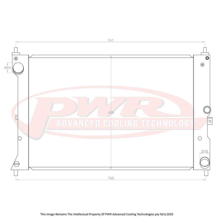 FORD Falcon FG 6cyl Turbo Engine (2008 - 2014) 42mm Radiator