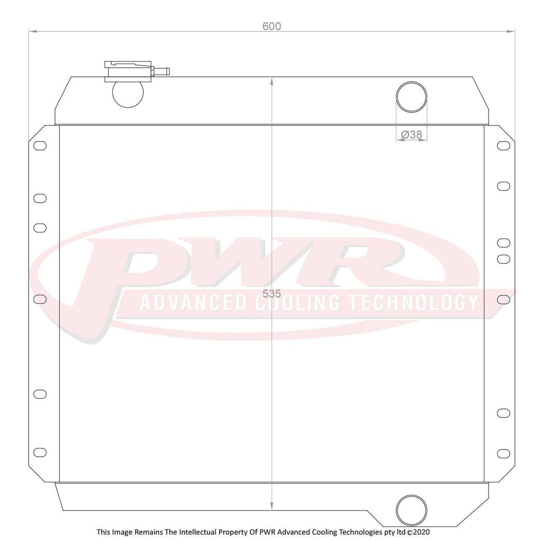 TOYOTA Landcruiser 40 Series 2H Engine (1964 - 1989) 55mm Radiator