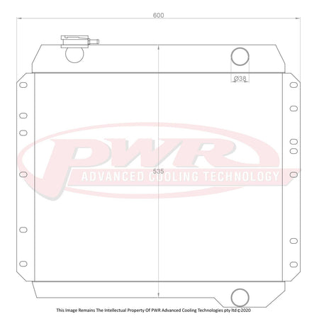 TOYOTA Landcruiser 40 Series 2H Engine (1964 - 1989) 55mm Radiator