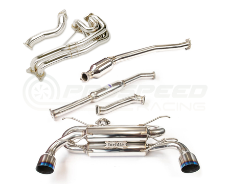 Invidia R400 Ti Tip Engine Back Exhaust Package w/PSR Unequal Headers - Subaru BRZ/Toyota 86 22+