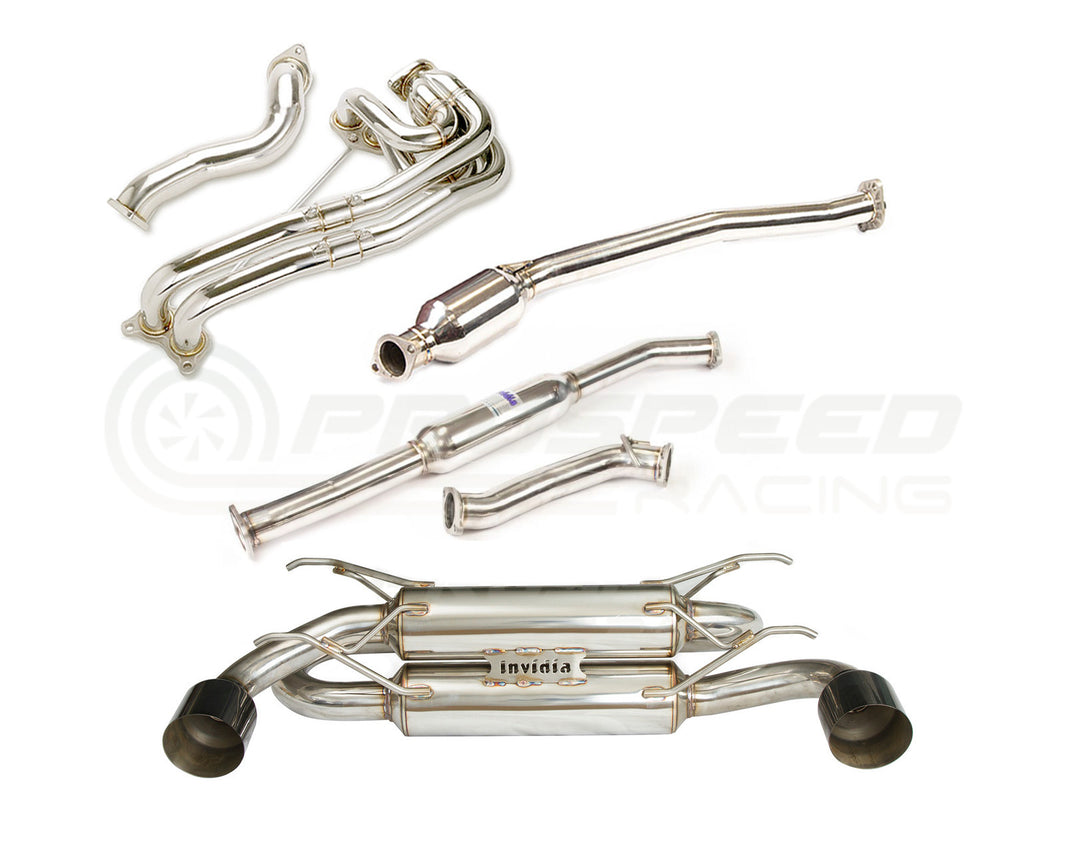Invidia R400 Black Tip Engine Back Exhaust Package w/PSR Unequal Headers - Subaru BRZ/Toyota 86 12-21