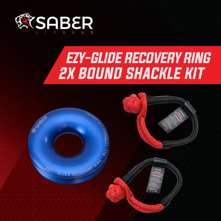 Ezy-Glide 12,500 Wll Recovery Ring , Bag & Twin Bound Soft Shackles