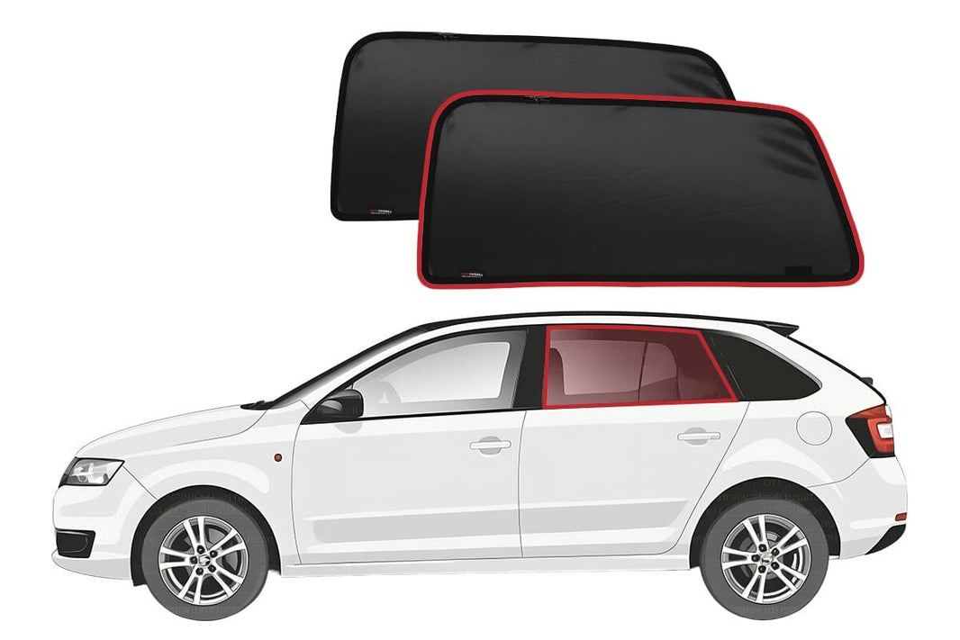 Skoda Rapid Hatchback Car Rear Window Shades (NH; 2012-2021)