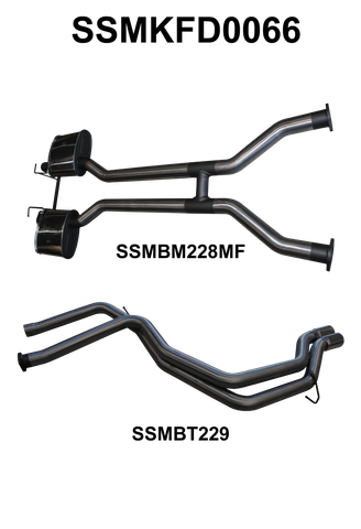 Falcon AU V8 IRS SDN 2.5in Dual Catback Tailpipe