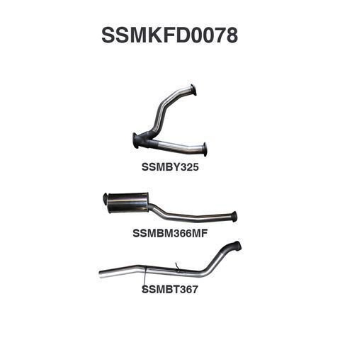 Falcon AU V8 Ute 3in CatBack Muffler/Tailpipe