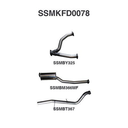 Falcon AU V8 Ute 3in CatBack Muffler/Tailpipe
