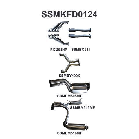 BF GT V8 4V Sedan 3in L & R With Extractors Muffler/Muffler