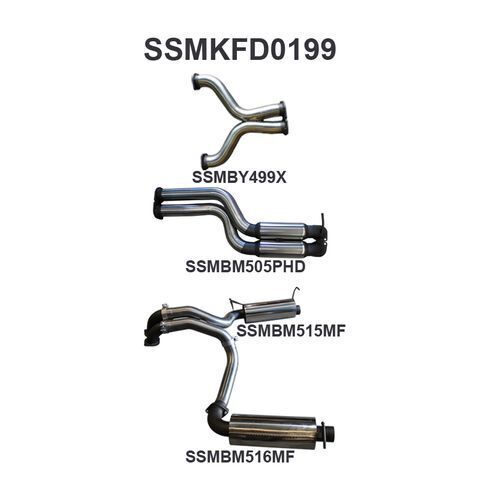 FG GT V8 Sedan 3in L & R Catback Hotdog/Muffler