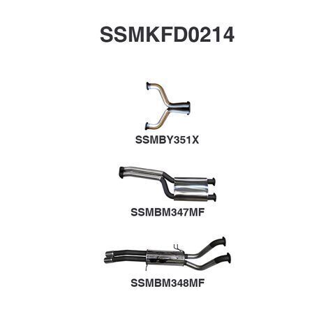 FG V8 Ute 2.5in Dual CatBack Muffler/Muffler