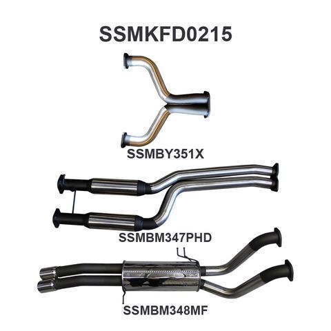 FG V8 Ute 2.5in Dual CatBack Hotdog/Muffler