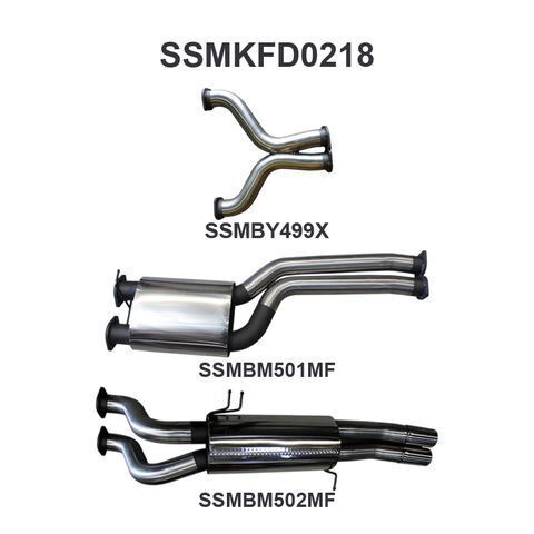 FG 5.4L V8 Ute 3in Dual CatBack Muffler/Muffler
