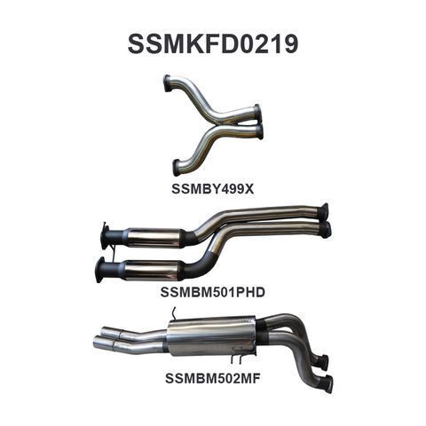 FG 5.4L V8 Ute 3in Dual CatBack Hotdog/Muffler