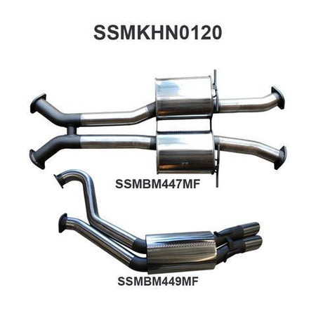 VT - VZ V8 Sedan 3in Dual Catback Muffler/Muffler