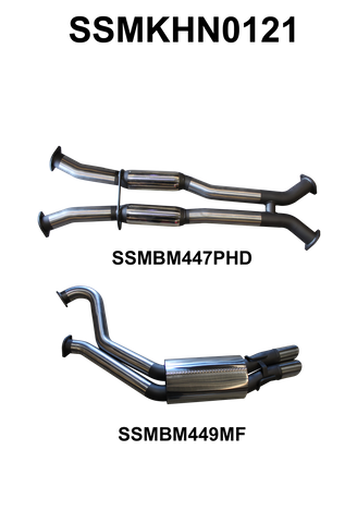 VT - VZ V8 Sedan 3in Dual Catback Hotdog/Muffler
