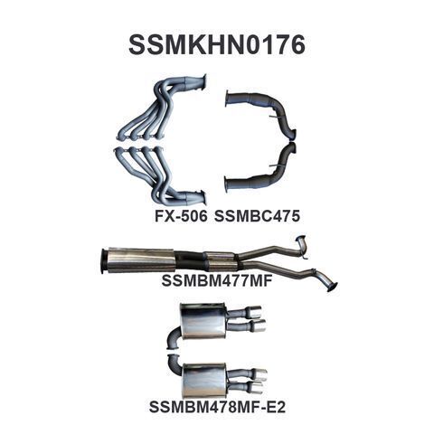 HSV VE E2 Sedan Wagon 3in With 1 7/8 in Extractors Muffler/Muffler