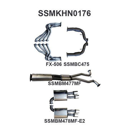 HSV VE E2 Sedan Wagon 3in With 1 7/8 in Extractors Muffler/Muffler