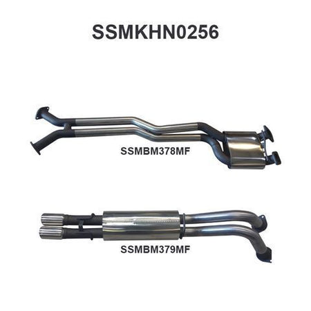 VY VZ V8 1 ton 2.5in Dual Catback Muffler/Muffler