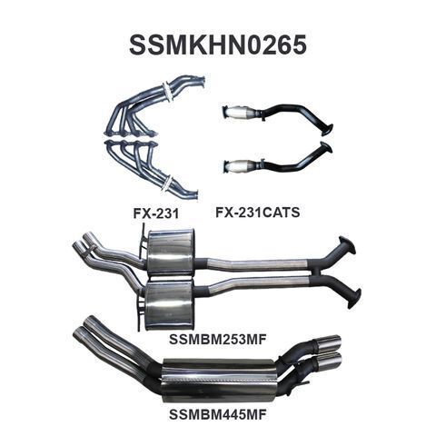 VY VZ V8 AWD Wagon 2.5in Dual With Extractors Muffler/Muffler