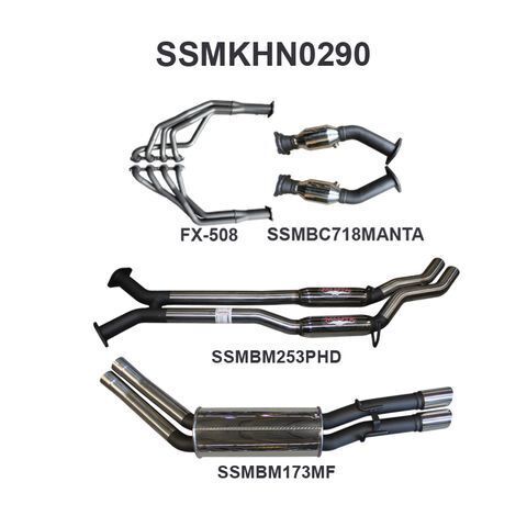WH Statesman V8 2.5in Dual With Extractors Hotdog/Muffler