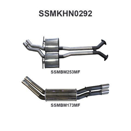WH Statesman V8 2.5in Dual Catback Muffler/Muffler