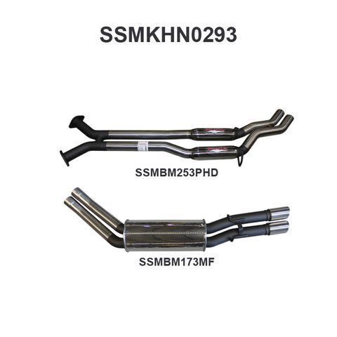 WH Statesman V8 2.5in Dual Catback Hotdog/Muffler