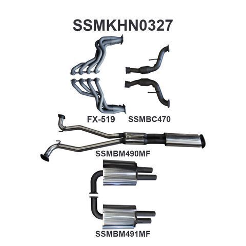 VF V8 Sedan Wagon 2.5in With Extractors Muffler/Muffler