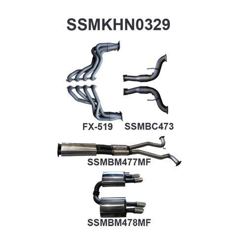 VF V8 Sedan Wagon 3in With 1 7/8 in Extractors Muffler/Muffler