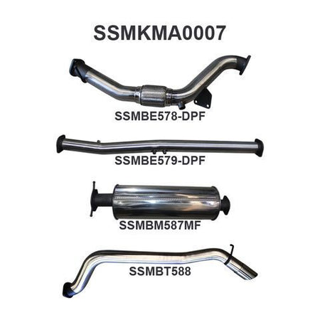 BT50  DPF 3.2L WITHOUT Cat, Muffler
