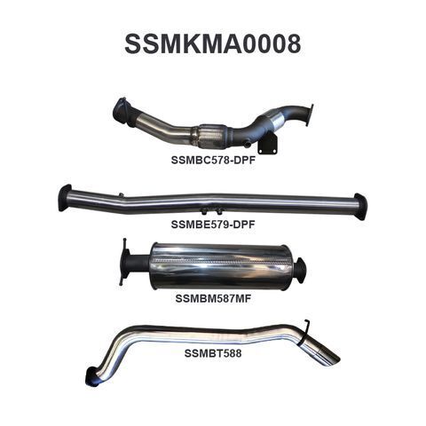 BT50 DPF 3.2L WITH Cat, Muffler