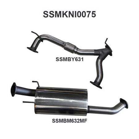 Patrol Y62 V8 5.6L Wagon 3in Mid Section - with Centre Muffler