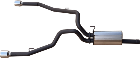 DS RAM1500 5.7L V8 3in Single into Twin, Factory Cat Back Exhaust, with 5in Chrome tips