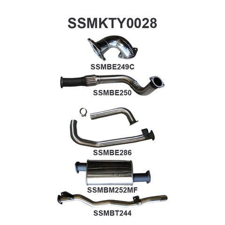 HDJ78 4.2L Troop Carrier 3in Turbo Back With Muffler
