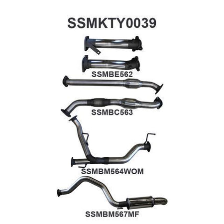 VDJ200 2 1/2Dual Cats - 3 Rear Muffler & Dump